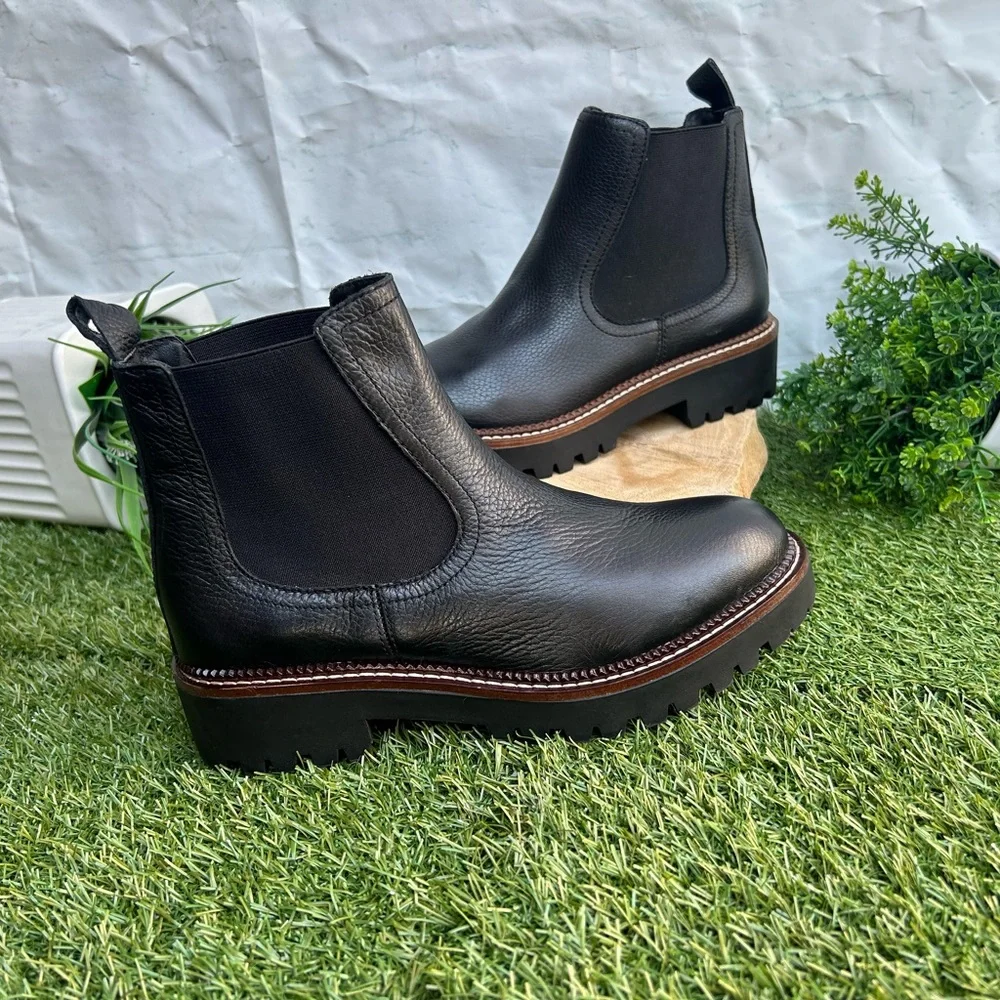 Caslon🍁black waterproof Leather Chelsea Boots size 11women Brand New - Picture 15 of 16